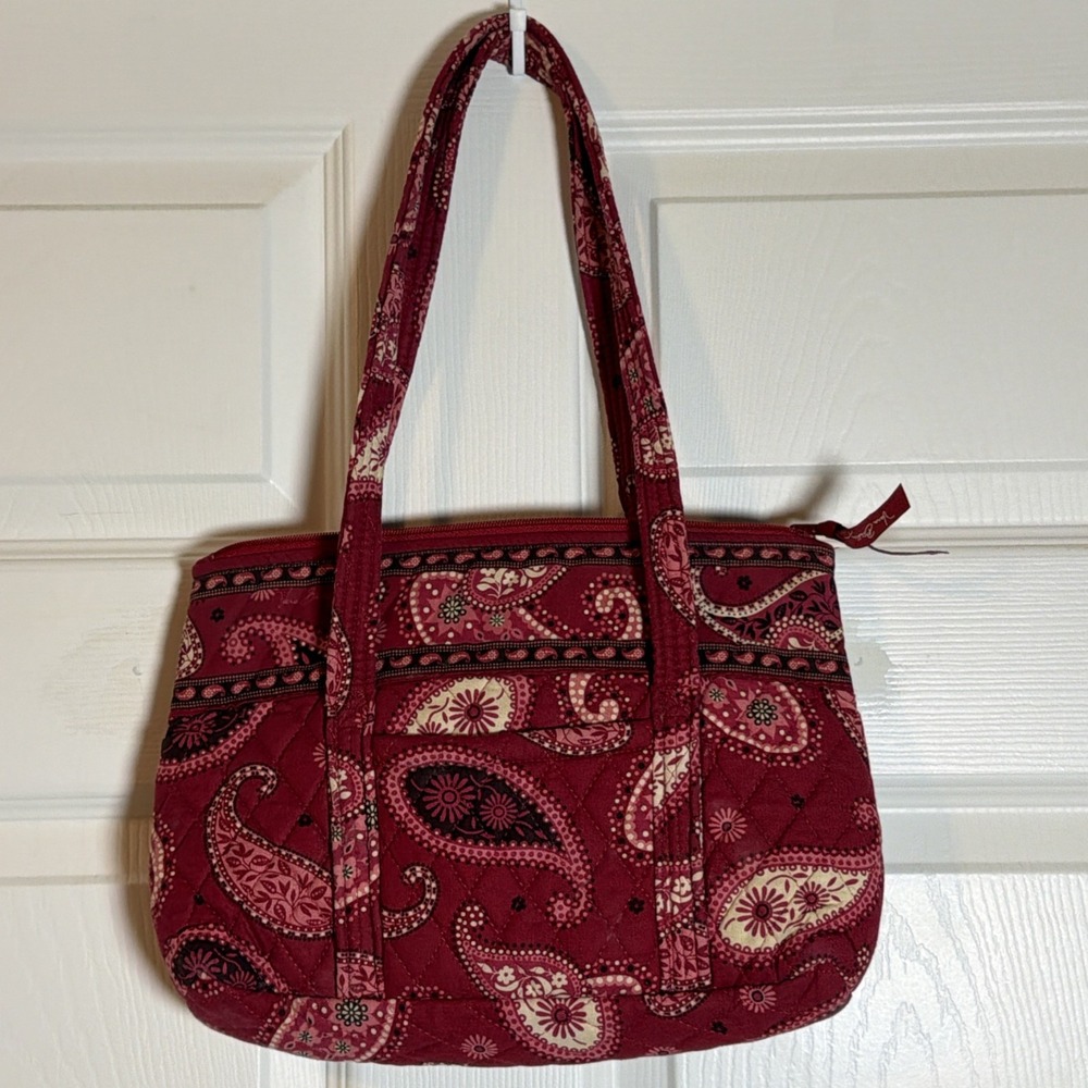 Vera Bradley Little Betsy Tote Bag Mesa Red Retired Print 2006